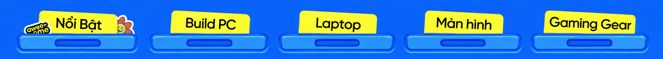 Danh mục nổi bật, Build PC, Laptop, Màn hình và Gaming Gear