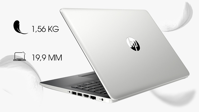 Thiết kế laptop HP 14 ck0068TU mỏng nhẹ, tính di động cao
