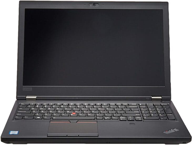 Thiết kế của laptop Lenovo p52 đen