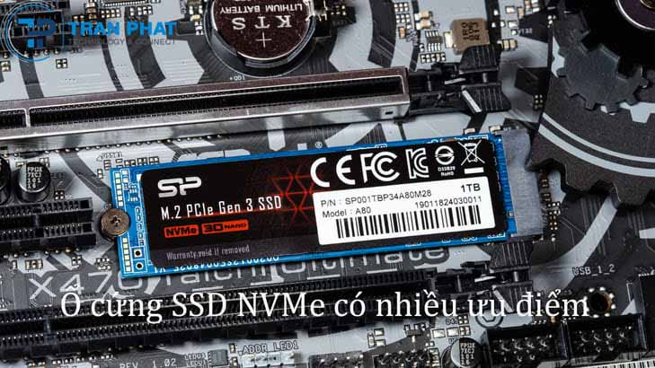 Ổ cứng SSD NVMe giúp tốc độ lưu trữ nhanh hơn