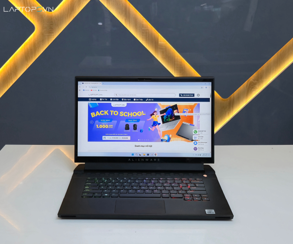 Thiết kế Dell Alienware M15 R4 (2021) mỏng nhẹ và sang trọng, dễ dàng di chuyển