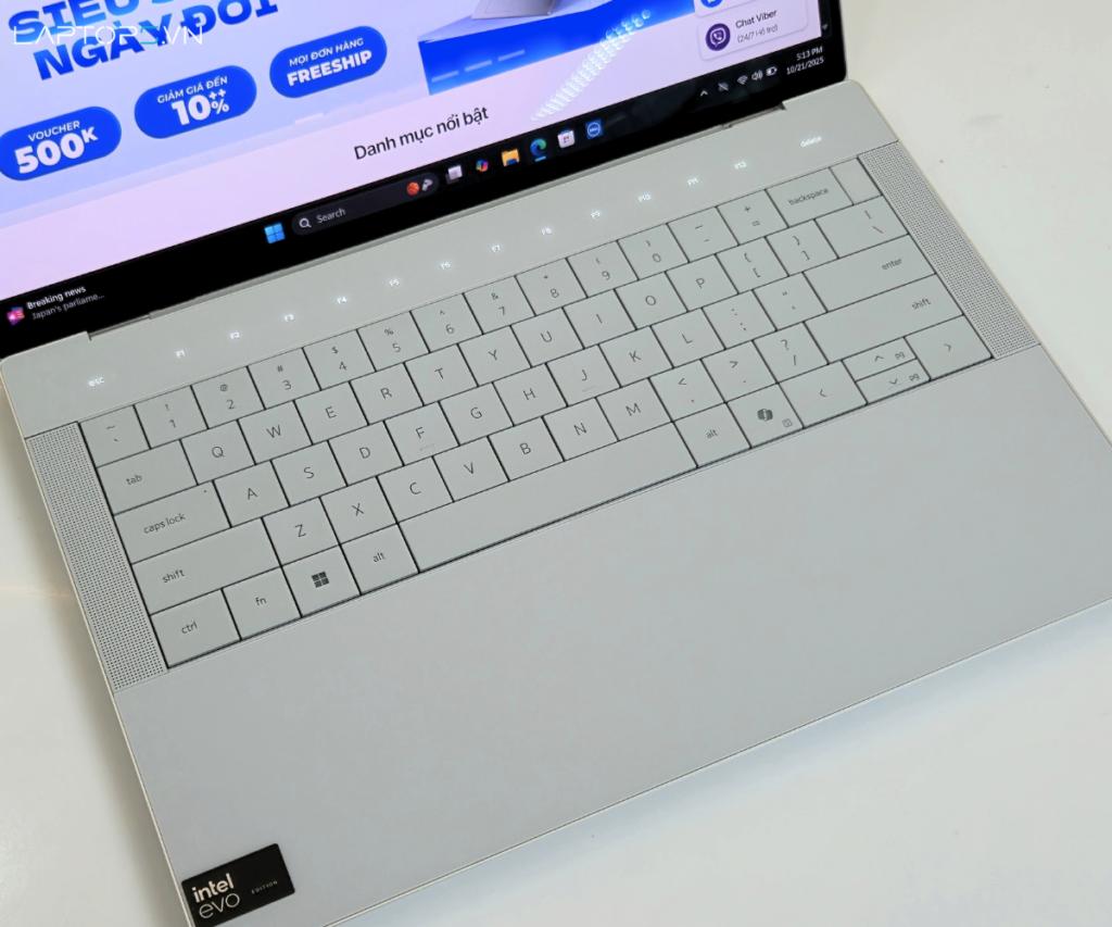 Dell XPS 14 9440 (2024) 14 Trải nghiệm bàn phím, touchpad và âm thanh cao cấp