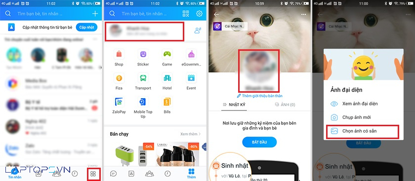 Cách cập nhật đổi ảnh đại diện Zalo