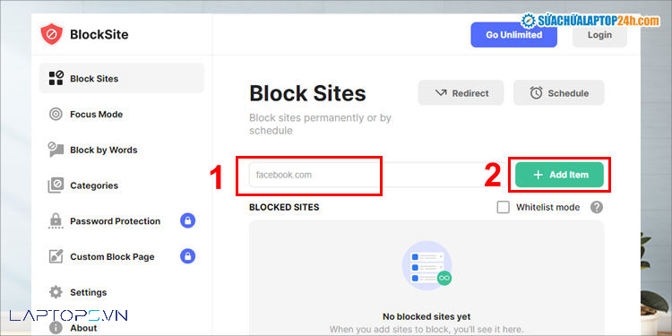 cách chặn trang web trên Chrome Block Site