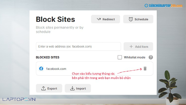  bỏ chặn trang web