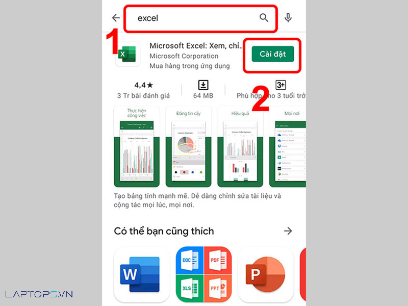 Cách tải Excel, download Microsoft Excel