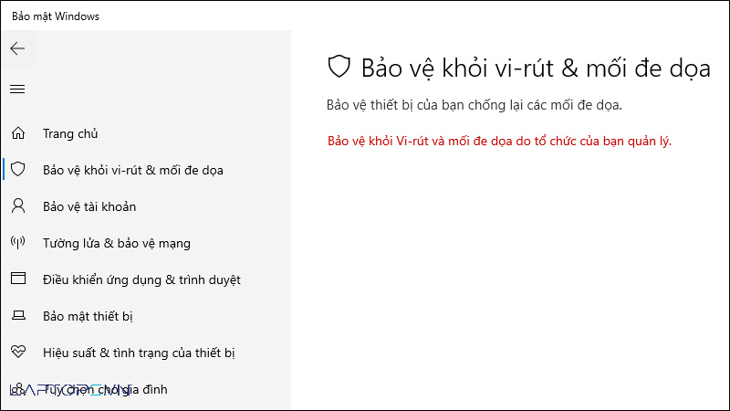 Cách tắt/bật Windows Defender win 10