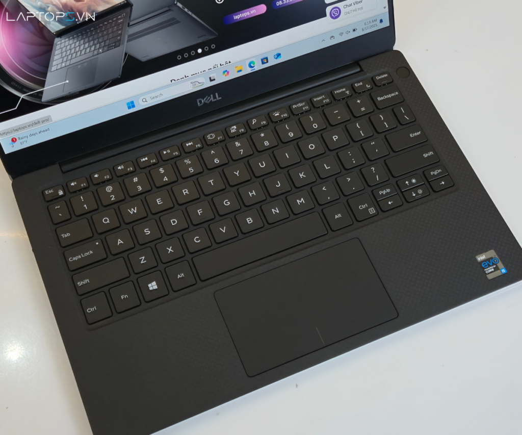 Dell XPS 13 9305 18 Layout phím và trackpad của XPS 9305