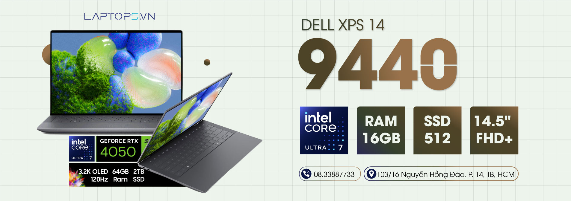 Dell XPS 14 9440 banner laptops.vn