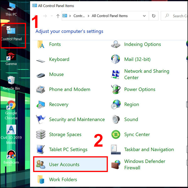 đổi tên administrator win 10