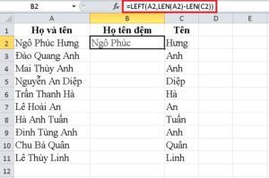 huong dan tach cot ho va ten trong excel nhanh va 19