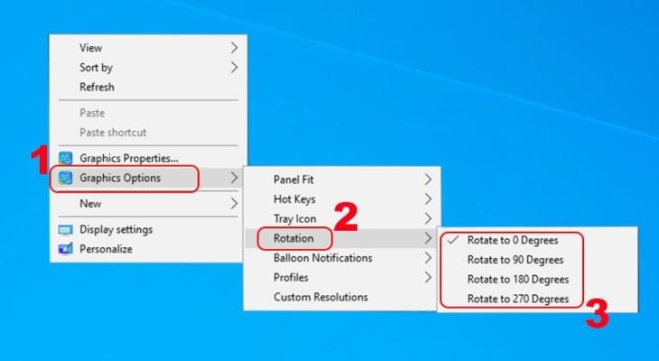 Sử dụng Graphics Options