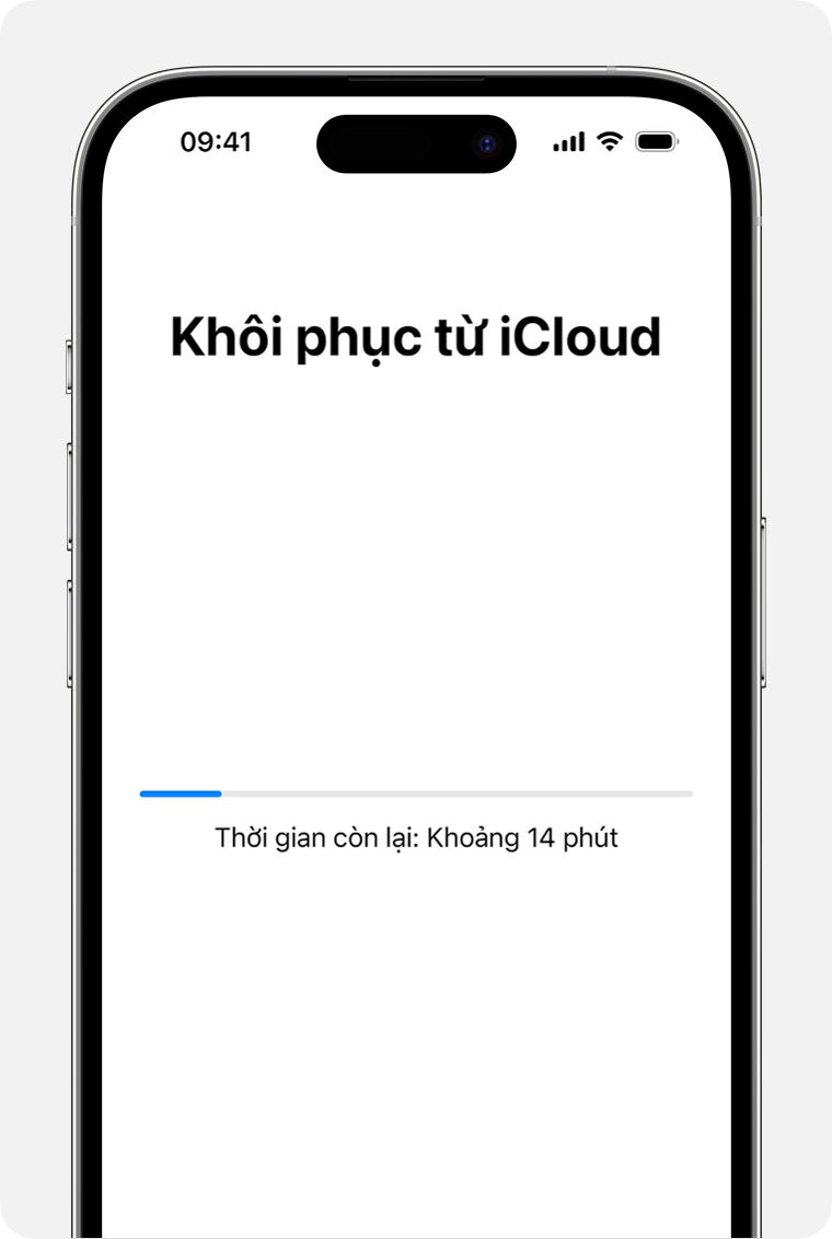 Khôi phục từ bản sao lưu iCloud