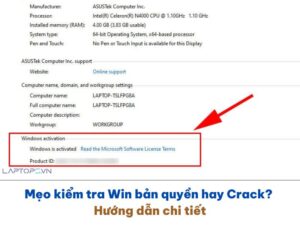 Kiểm Tra Win Bản Quyền Hay Crack