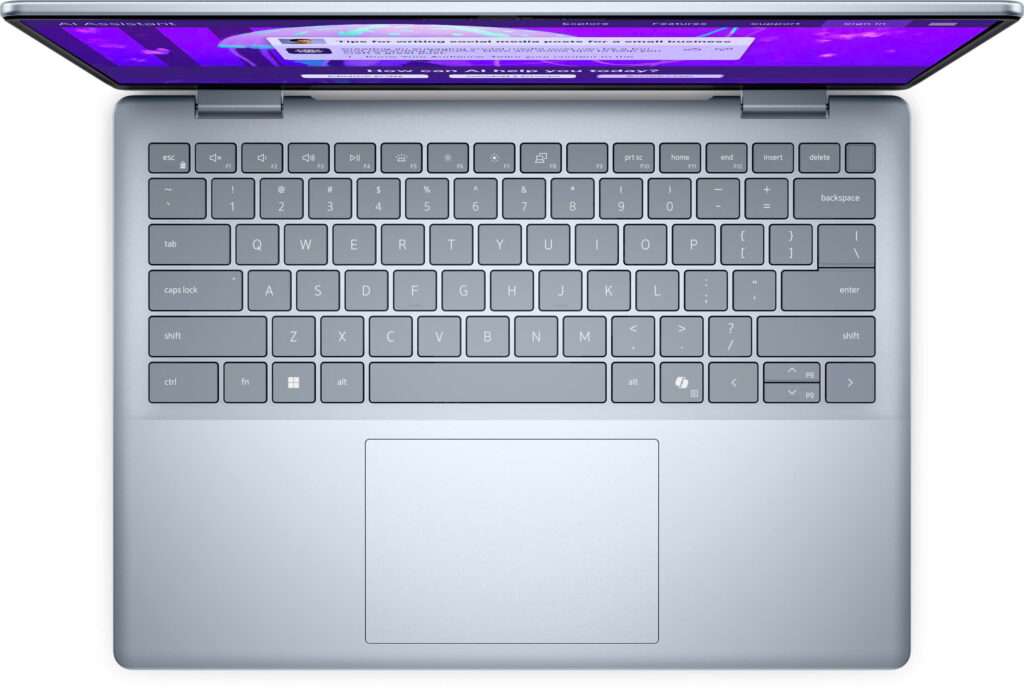 Dell 14 Plus DB14255 (2025) 19 Bàn phím tích hợp phím Copilot, touchpad phủ Mylar cao cấp