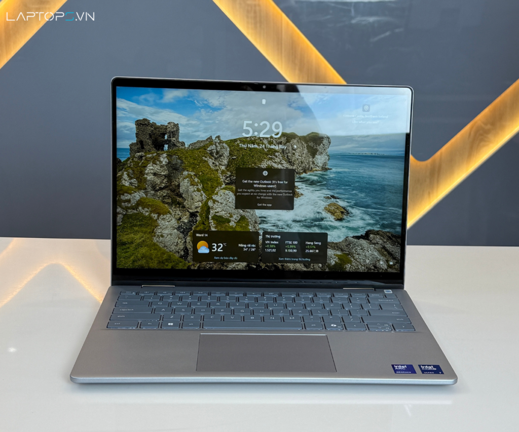 Dell 14 Plus 2 in 1 DB04250 (2025) 12 Thiết kế sang trọng, mỏng nhẹ và bền bỉ