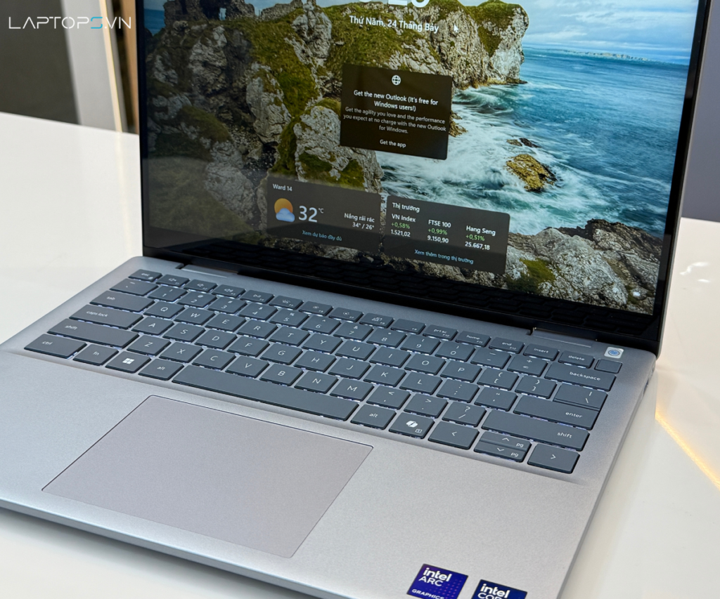 Dell 14 Plus 2 in 1 DB04250 (2025) 13 Màn hình cảm ứng FHD+ sắc nét, tỷ lệ 16:10 tối ưu