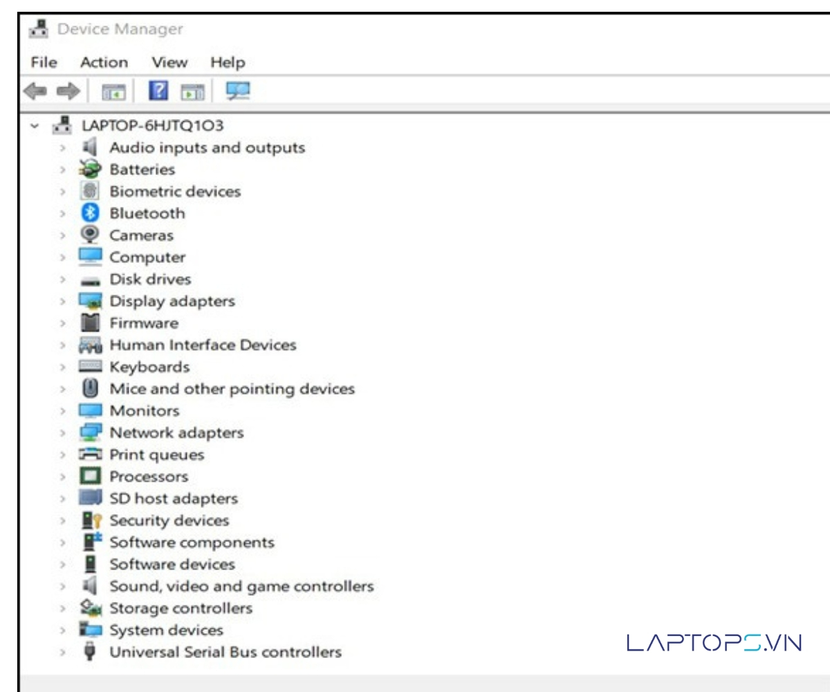 Chuột laptop không di chuyển được: Nguyên nhân và cách khắc phục 25 Giao diện Device Manager
