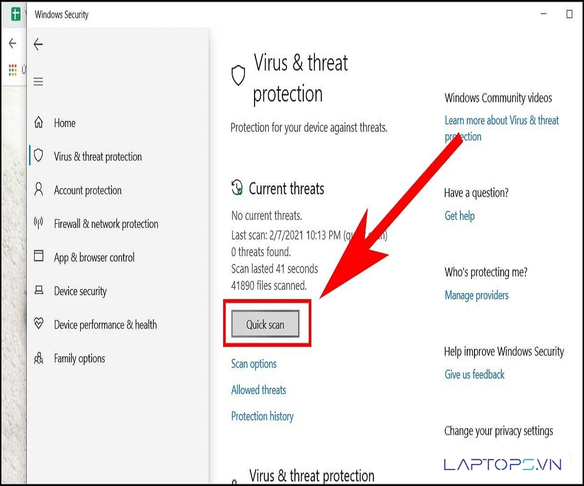 Cách sửa lỗi bàn phím laptop không gõ được mới nhất 36 Chọn Quick scan
