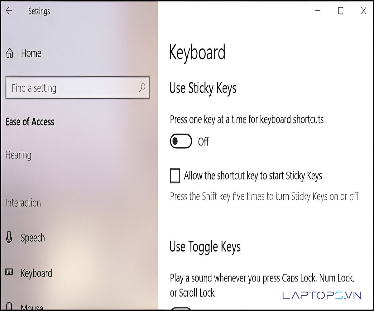 17 cách sửa lỗi bàn phím laptop bị nhảy chữ hiệu quả 56 Tắt tính năng Sticky Keys để sửa lỗi bàn phím laptop bị nhảy chữ