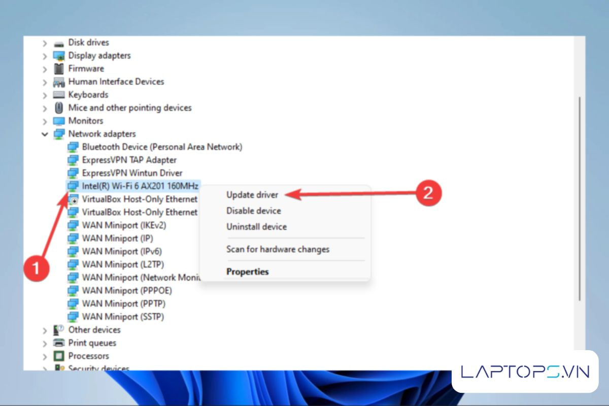 5 Cách Kết Nối WiFi Cho Laptop Đơn Giản và Các Lỗi Hay Gặp 26 Cập nhật lại driver mạng WiFi
