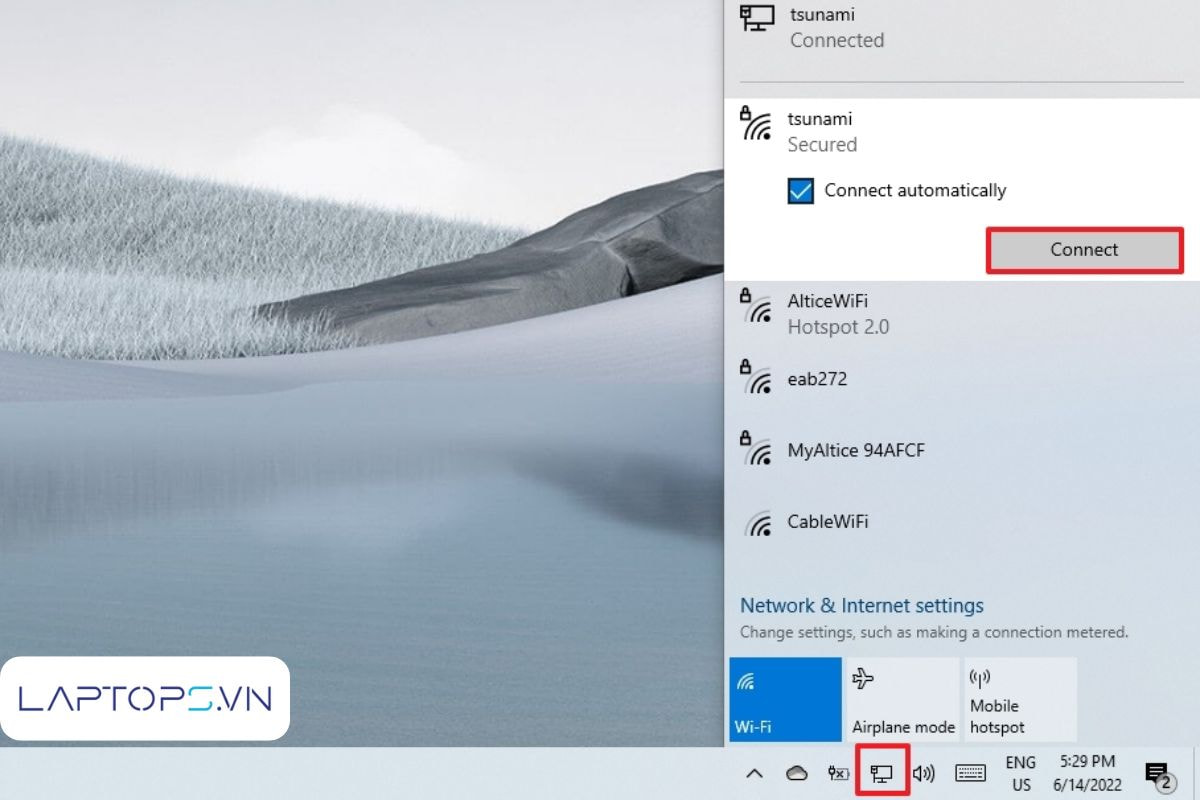 5 Cách Kết Nối WiFi Cho Laptop Đơn Giản và Các Lỗi Hay Gặp 16 Kết nối WiFi cho laptop trên thanh taskbar