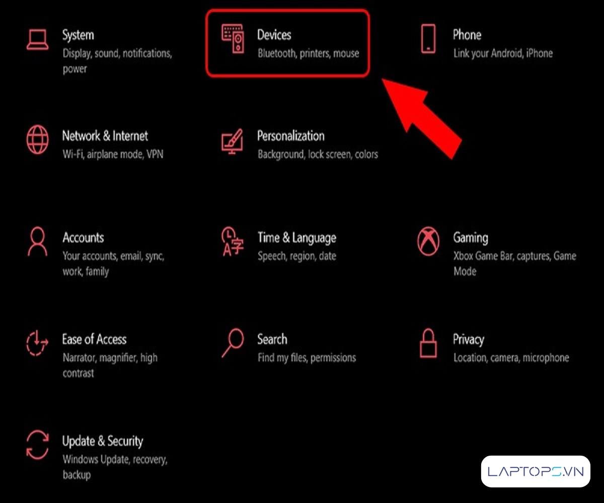 Cách bật tắt chuột cảm ứng trên laptop Windows 11, 10, 8 22 Settings > Chọn Devices