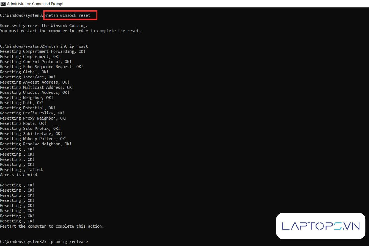 15 Giải Pháp Khi Có Wifi Nhưng Không Vào Được Mạng Trên Laptop 21 Sử dụng Command Prompt
