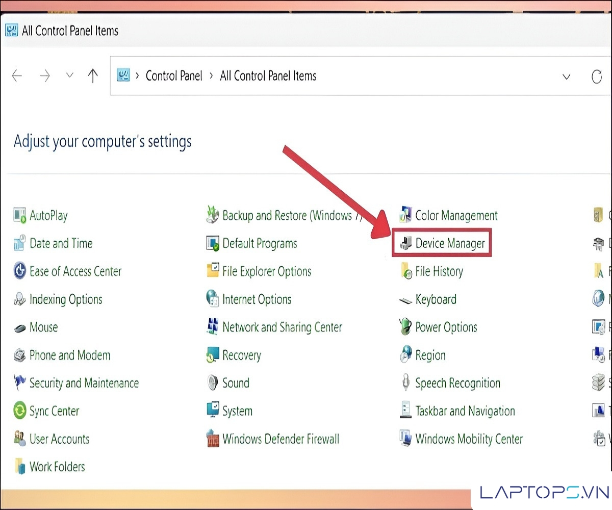 Chuột laptop không di chuyển được: Nguyên nhân và cách khắc phục 35 Chọn Device Manager