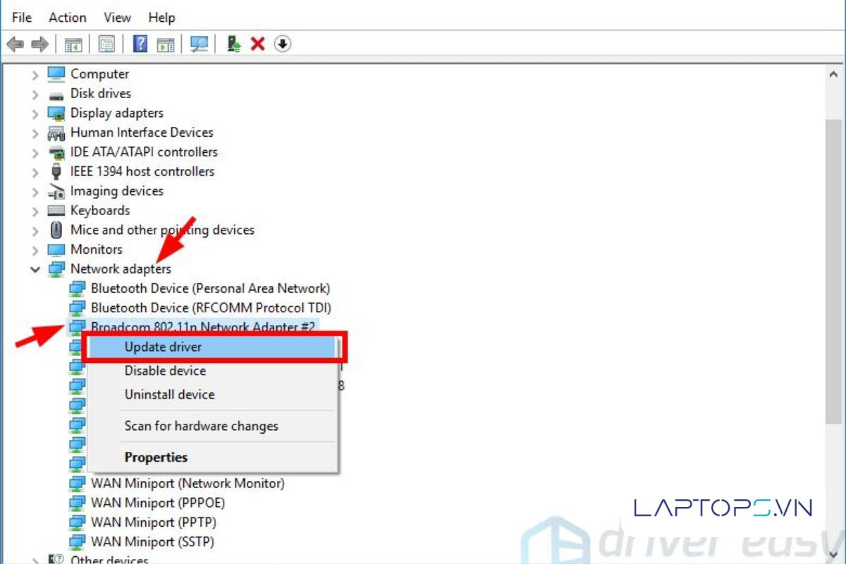 Laptop Bắt WiFi Kém? 9 Giải Pháp Khắc Phục Hiệu Quả Tại Nhà 26 Cập nhật driver WiFi của laptop