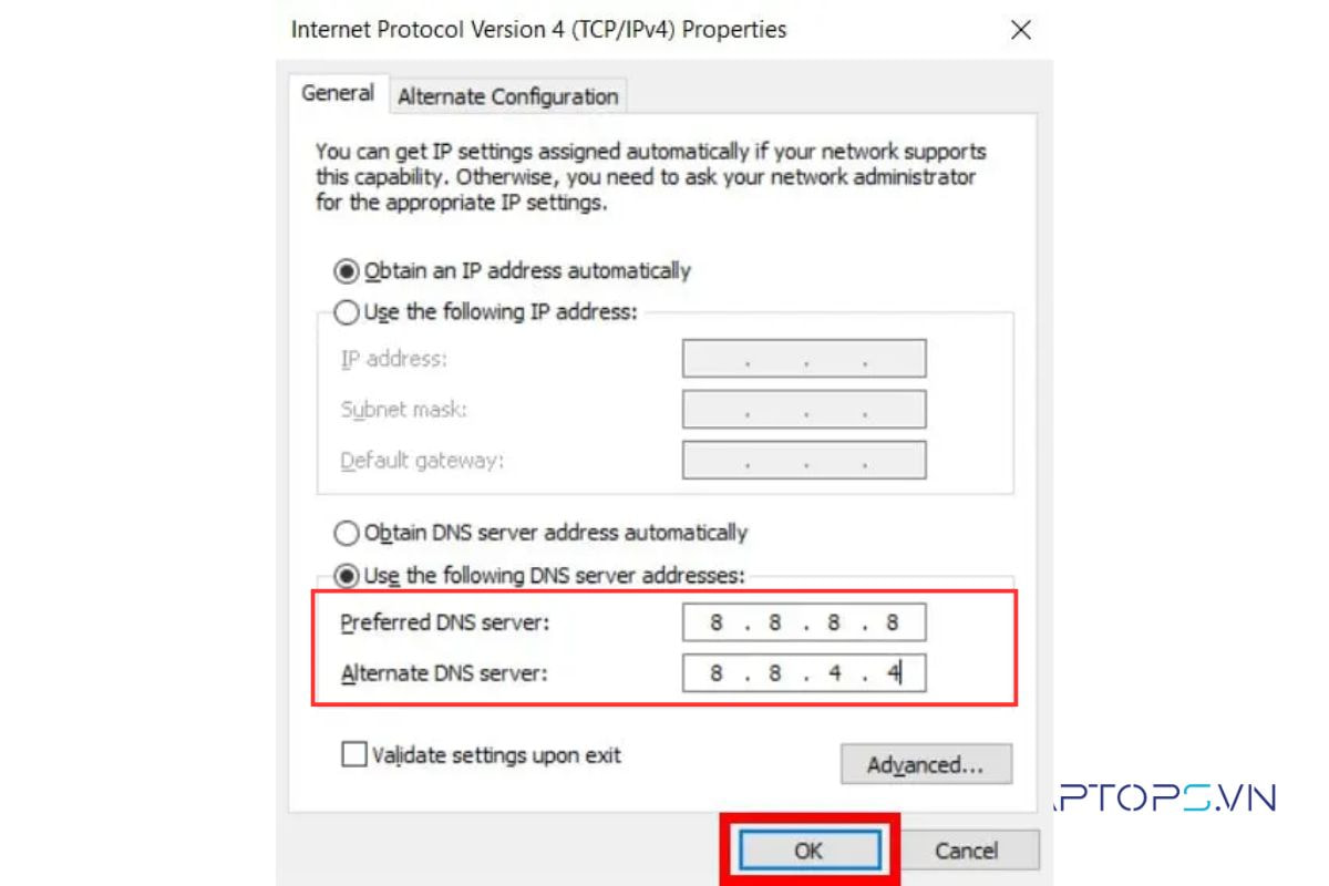 Laptop Bắt WiFi Kém? 9 Giải Pháp Khắc Phục Hiệu Quả Tại Nhà 27 Google DNS