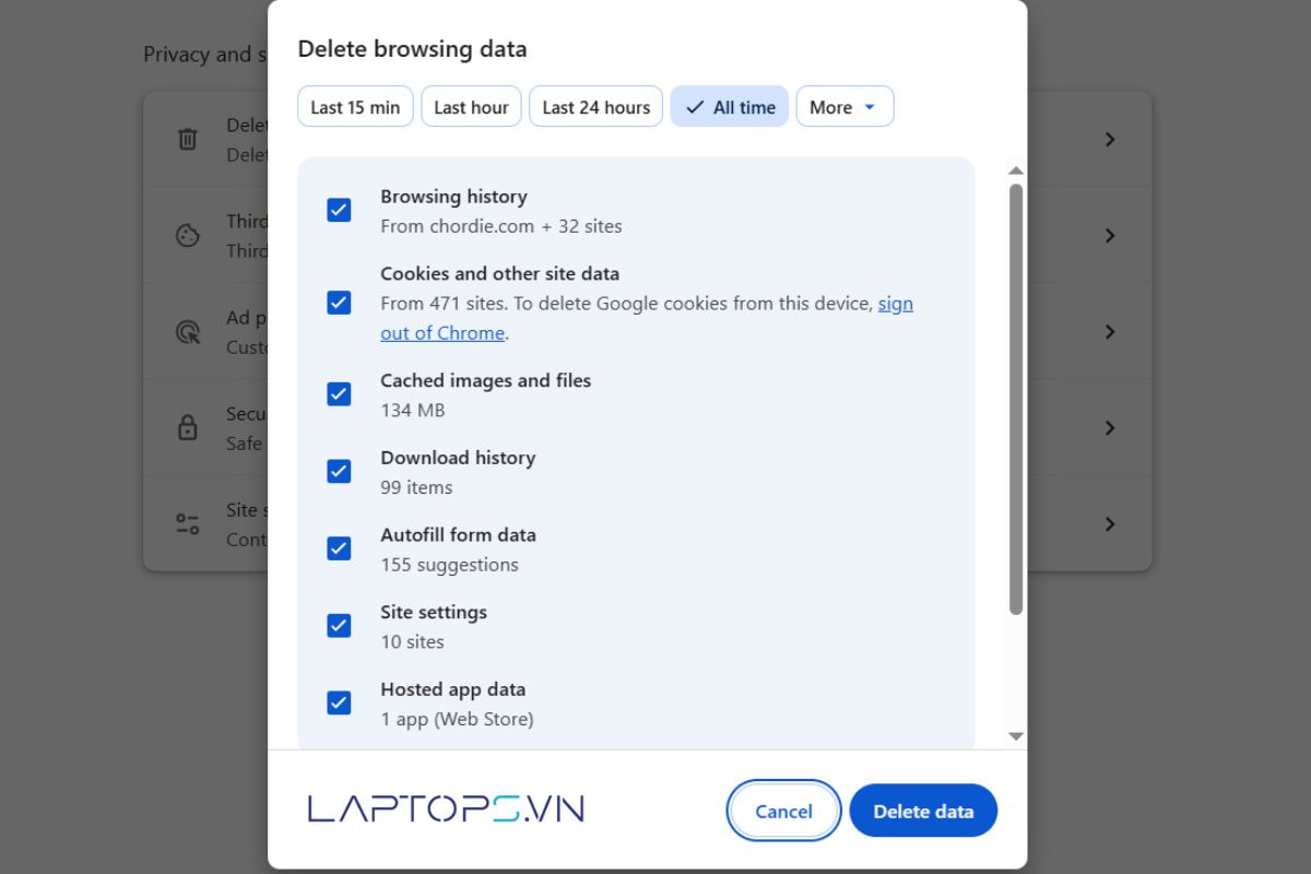 Laptop Bắt WiFi Kém? 9 Giải Pháp Khắc Phục Hiệu Quả Tại Nhà 23 Xóa bộ nhớ đếm (Cache)
