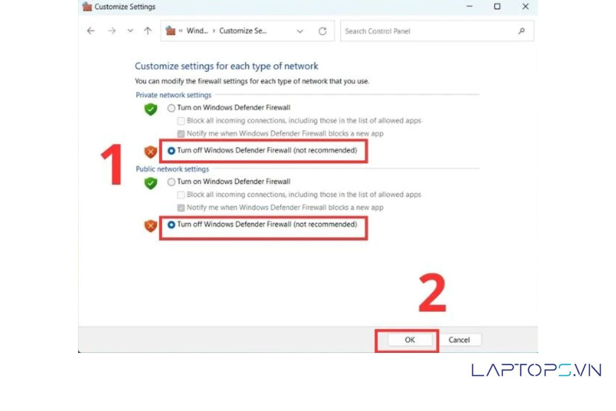 10 Cách Sửa Lỗi Máy Tính Có Mạng Nhưng Không Vào Được Web 18 Tắt Windows Firewall