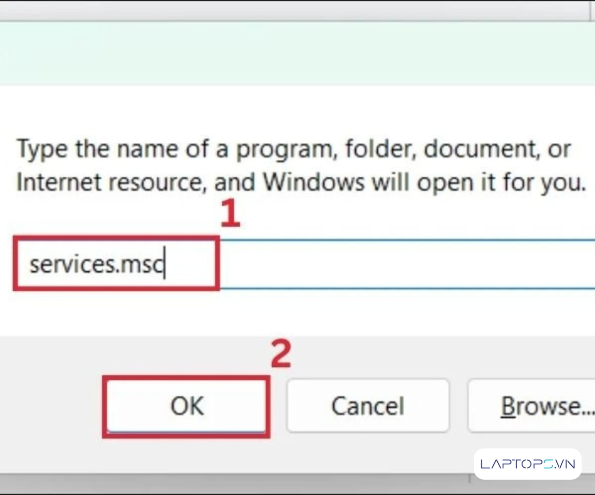 Cách bật tắt chuột cảm ứng trên laptop Windows 11, 10, 8 17 Nhập lệnh services.msc vào ô trống rồi bấm OK để mở danh sách các dịch vụ hệ thống.