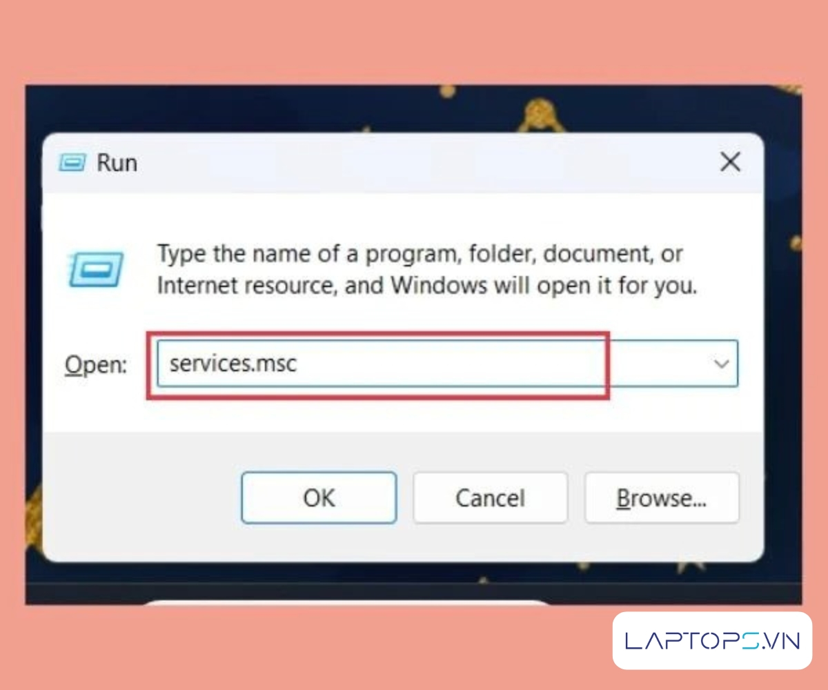 Chuột laptop không di chuyển được: Nguyên nhân và cách khắc phục 31 Mở hộp thoại Run > gõ services.msc