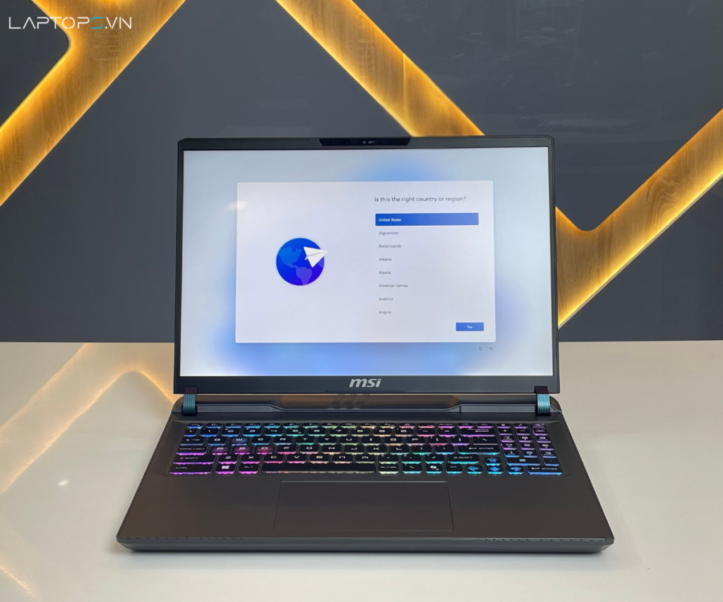 Laptop MSI Vector 16 HX AI A2XWHG-010VN 11 Sức mạnh phần cứng: Kỷ nguyên mới của AI và Đồ họa