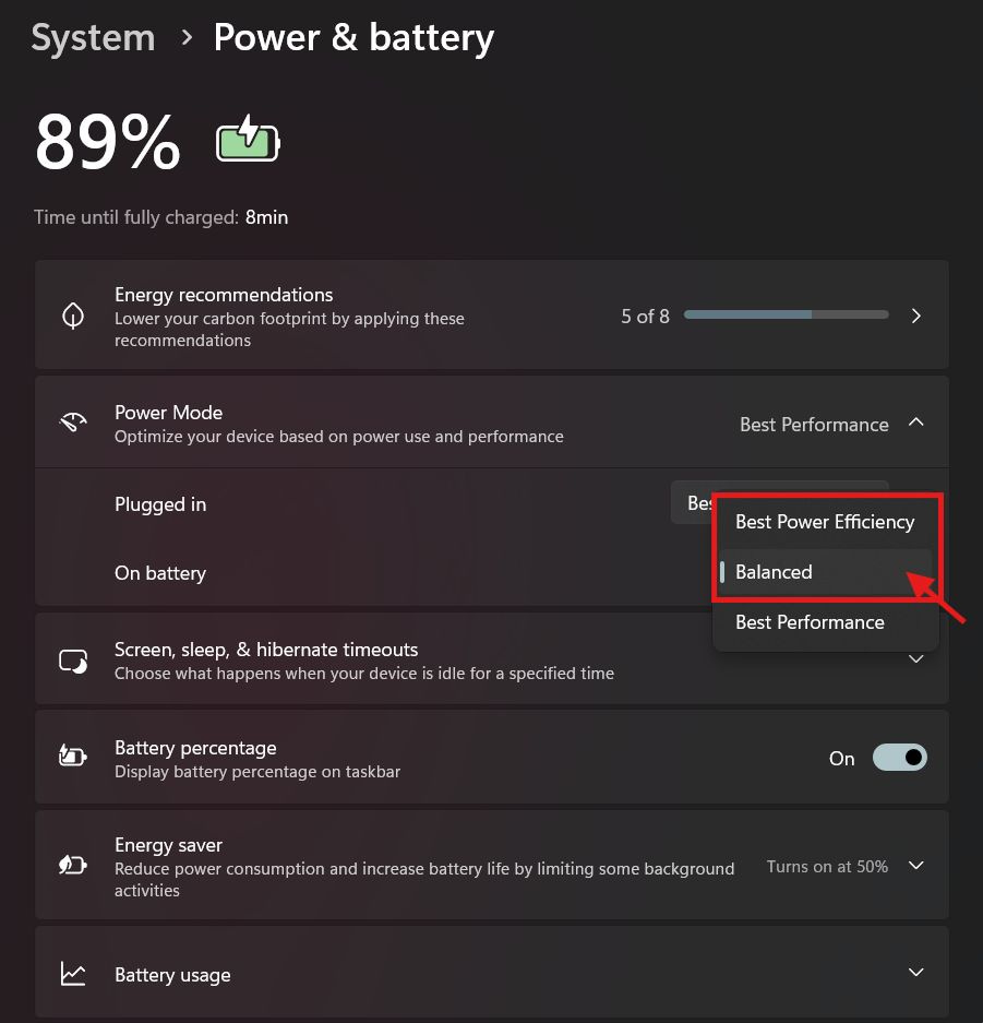 Top 8 Dell Latitude Cũ Pin Trâu, Bền Bỉ Cho Dân Văn Phòng 32 Điều chỉnh Power Mode Win 11