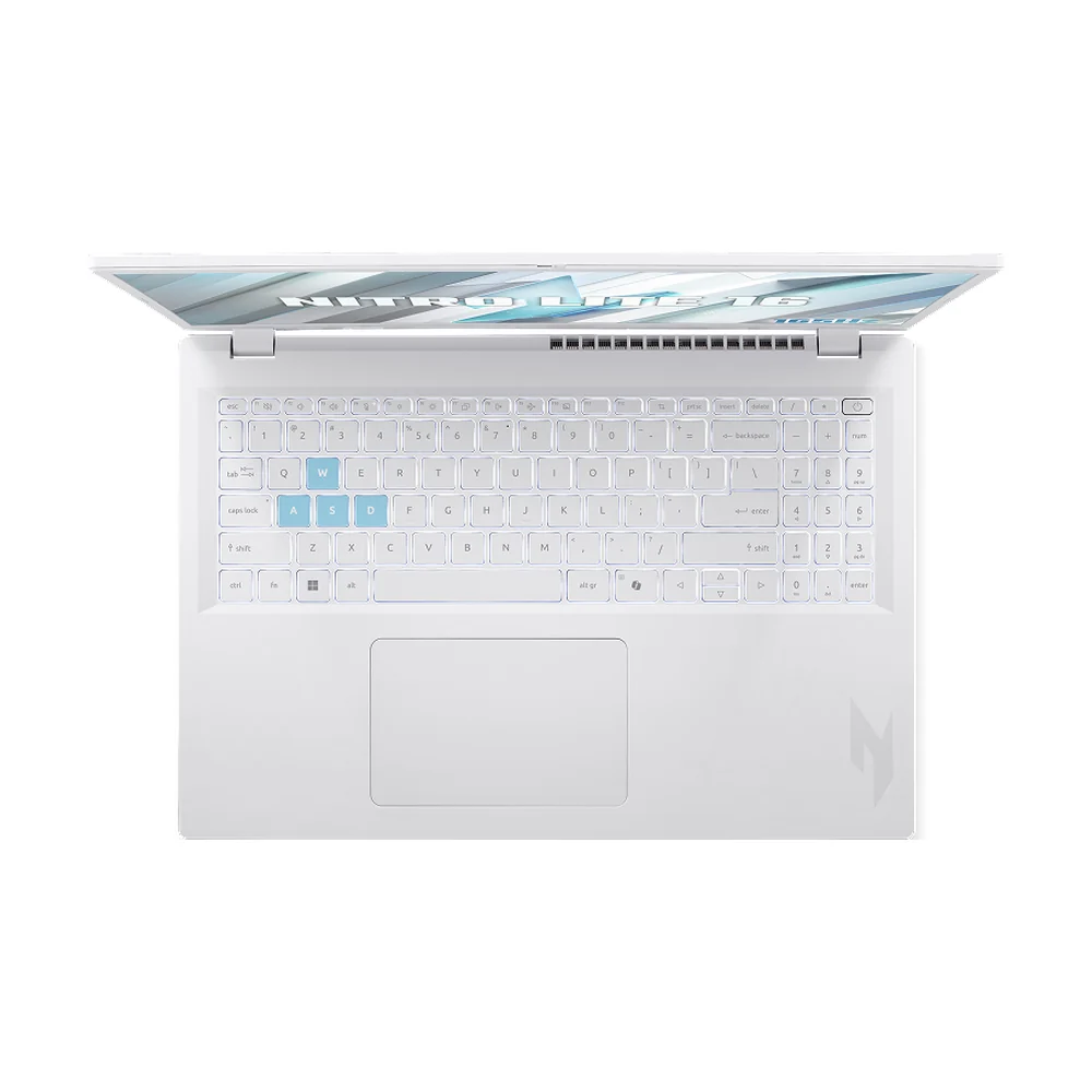Laptop Acer Gaming Nitro Lite 16 NL16-71G-71FN 11 Màn hình 16 inch IPS WUXGA 180Hz siêu mượt tỉ lệ vàng 16:10 trên laptop Acer Nitro Lite 16 màu trắng